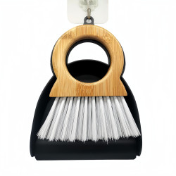 Plastic Dustpan With Wooden Brush